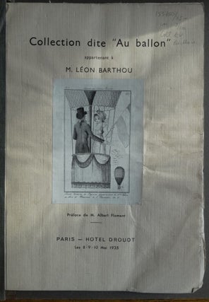 Item #153750 Collection dite "Au Ballon" Appartement a Monsieur Leon Barthou. M. Albert Flament,...