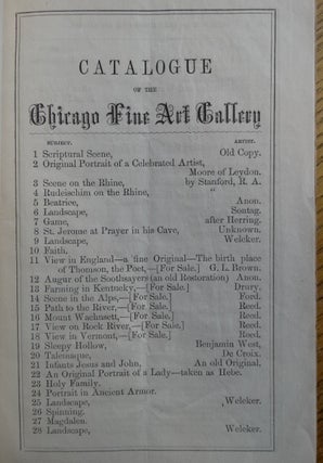 Catalogue of the Chicago Fine Art Gallery