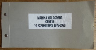 Item #153789 Marika Malacorda, Geneve, 10 Expositions, 1976-1978