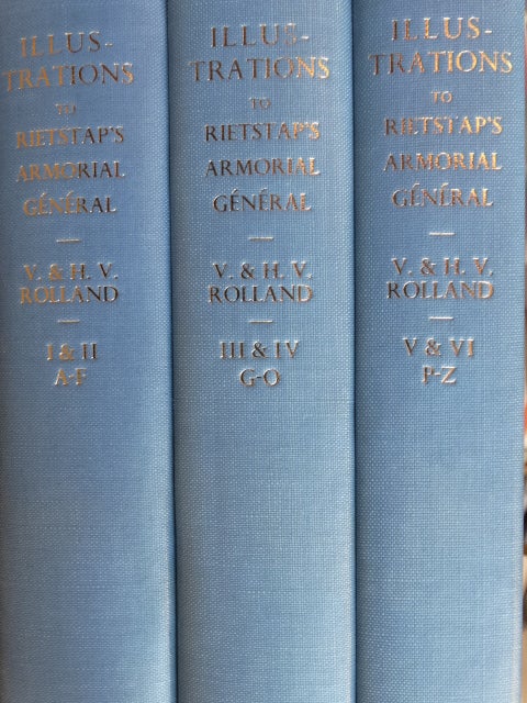 Item #153890 V. & H. V. Rolland's Illustrations to the Armorial General (6 vols. bound as 3). J. B. Rietstap.
