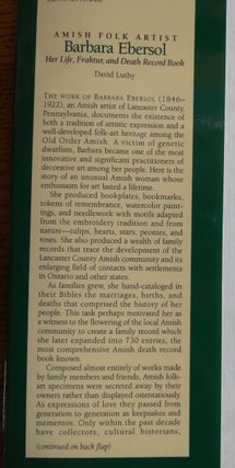 Amish Folk Artist Barbara Ebersol: Her Life, Fraktur, and Death Record Book