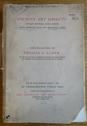 Item #153943 Illustrated Catalogue of The Thomas L. Elder Collection of Antiquities, including...