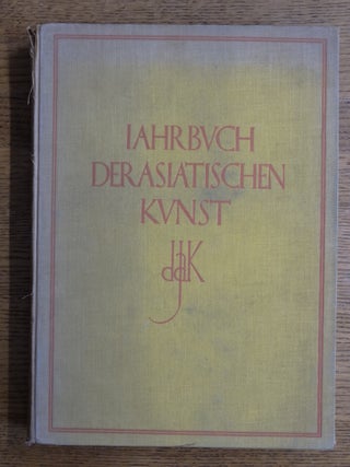 Item #153968 Jahrbuch der Asiatischen Kunst, Erster Band. George Biermann