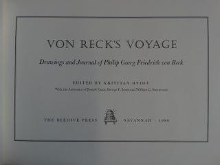 Von Reck's Voyage: Drawings and Journal of Philip Georg Friedrich von Reck