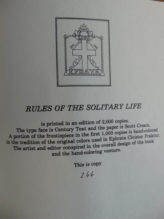 Some Theosophical Maxims or Rules of the Solitary Life