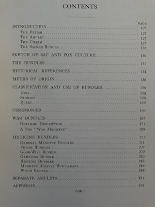 Sacred Bundles of the Sac and Fox Indians: Illustrated by Specimens in the George G. Heye Collection (The University Museum Anthropological Publications, vol. IV, no. 2)