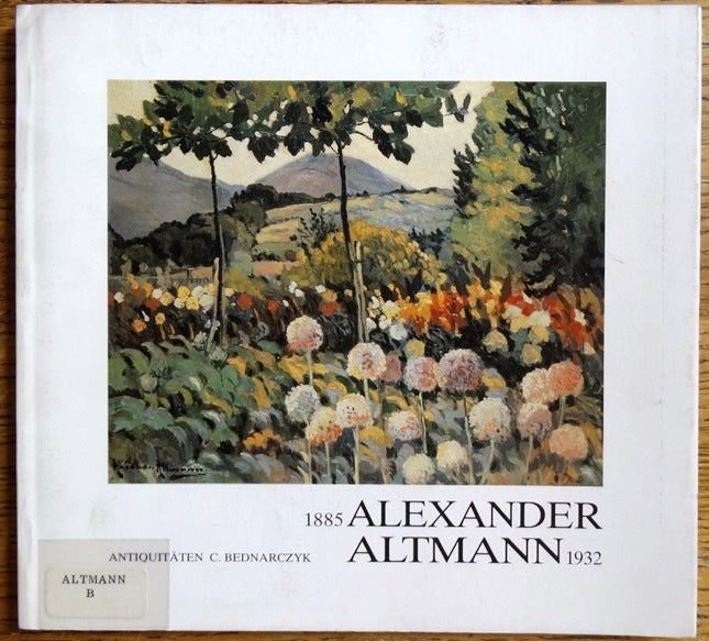 Item #154280 Alexander Altmann, 1885-1932. Tobias Meyer.