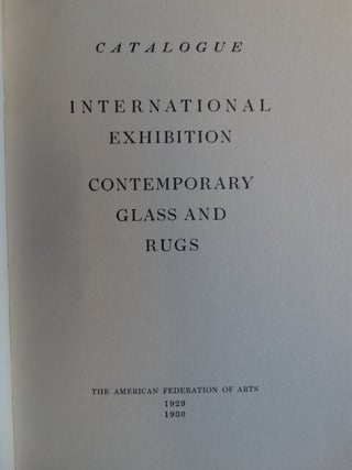 Catalogue, International Exhibition, Contemporary Glass and Rugs