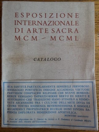 Item #154456 Esposizione Internazionale di Arte Sacra MCM - MCML, Catalogo. Giulio Barluzzi
