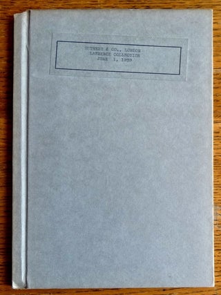 Item #154514 Catalogue of Egyptian, Greek and Roman Antiquities, Etc. Sotheby, Co