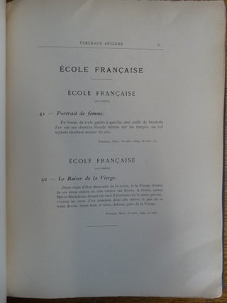 Catalogue des Tableaux Anciens, Des Ecoles Primitives et de la Renaissance ... Collections de M. Jean Dollfus