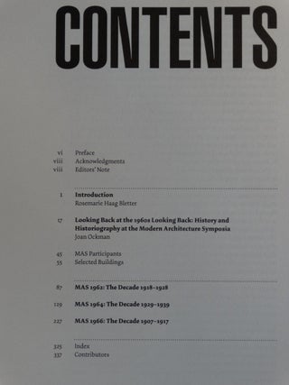MAS: The Modern Architecture Symposia, 1962-1966 -- A Critical Edition