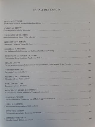 Römisches Jahrbuch für Kunstgeschichte, Band Zwanzig: In Memoriam Wolfgang Lotz, 19.4.1912-24.10.1981