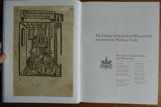 The Library of the Earls of Macclesfield removed from Shirburn Castle: Part Eleven: English Books and Manuscripts