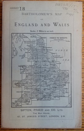 Item #155225 Bartholomew's Map of England and Wales, Sheet 18 (Birmingham and Leicester