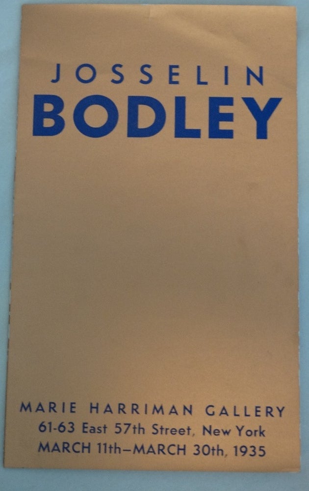Item #155283 Josselin Bodley