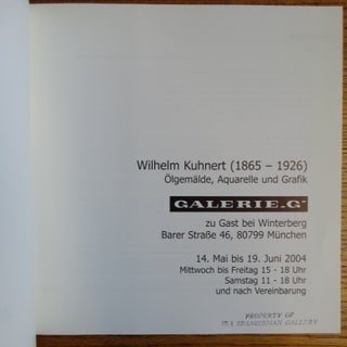 Wilhelm Kuhnert (1865-1926): Ölgemälde, Aquarelle und Grafik