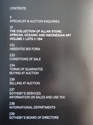 The Collection of Allan Stone: African, Oceanic, And Indonesian Art, Volume I
