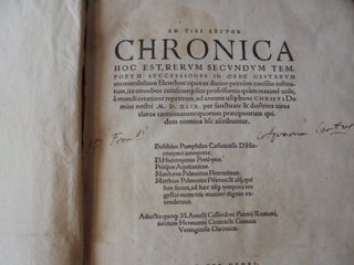 En tibi lector chronica; hoc est, rerum secundum temporum successiones in orbe gestarum memorabilium Elenchos