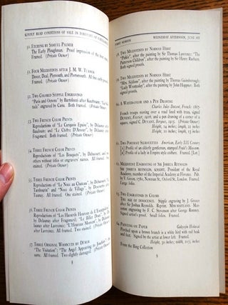 Furniture and Decorations: Tapestries of Flemish, Aubusson, and other weaves, Oriental rugs, paintings and engravings, linens, laces, brocades, velvets, silver and Sheffield plate, also an entire session of Chinese porcelains, pottery, minerals, including a very important Imperial Ch'ien-Lung carved white jade vase, antique Chinese rugs, furniture. Sold by Order of Various owners including Armand Tokatyan, New York City (Sale Number 3981)
