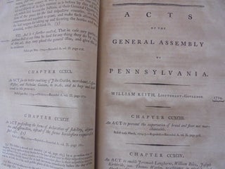 Laws of Pennsylvania, 1700-1781