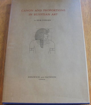 Item #156274 Canon and Proportions in Egyptian Art. Erik Iversen