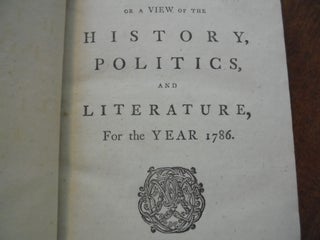 The annual register : or a view of the history, politics, and literature, for the year 1786