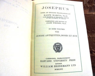 Josephus: Jewish Antiquities, Books XV-XVII, Volume VIII (Loeb Classical Library)