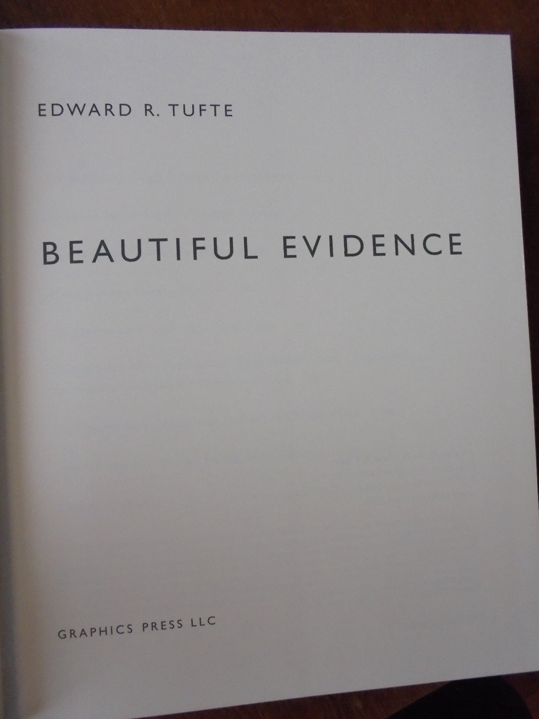 Beautiful Evidence | Edward R. Tufte | First Printing