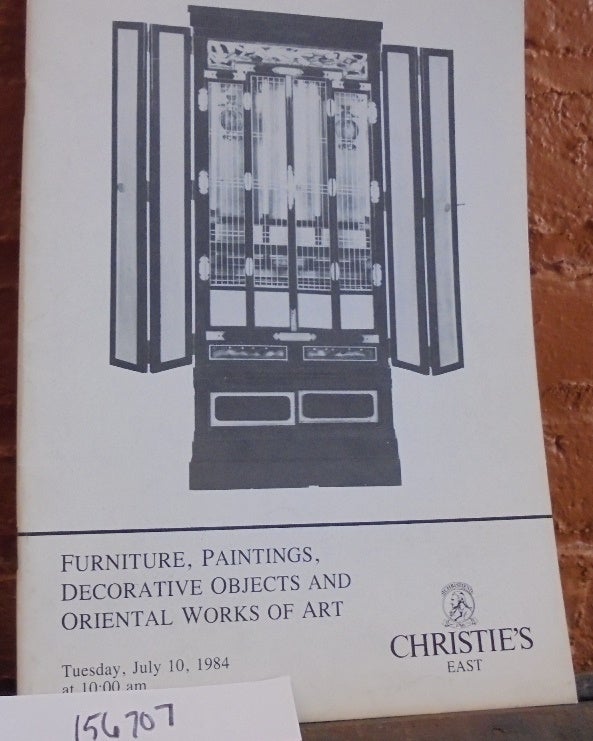 Item #156707 Furniture, Paintings, Decorative Objects and Oriental Works of Art. Christie's East.