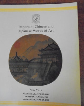 Item #156803 Important Chinese and Japanese Works of Art