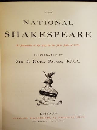 The National Shakespeare A Fac-simile of the Text of the First Folio of 1623