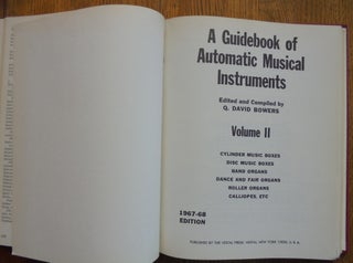 A Guidebook of Automatic Musical Instruments, Volumes I & II
