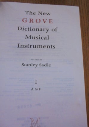 The New Grove Dictionary of Musical Instruments (3 Volumes)