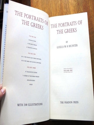 The Portraits of the Greeks (3-volume set)