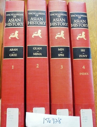 Item #156928 Encyclopedia of Asian History (4-volume set). Ainslie T. Embree
