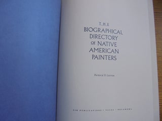The Biographical Directory of Native American Painters