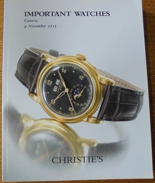 Item #157103 Important Watches, Geneva, 9 November 2015. Christie's