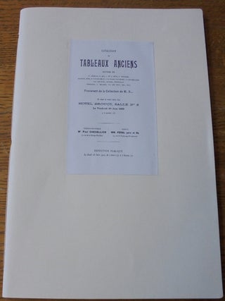 Item #157113 Catalogue de Tableaux Anciens: oeuvres de P. Angellis, F. Bol, J.et A. Both, P....