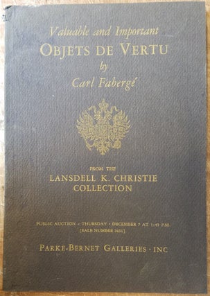 Item #157218 Valuable and Important Objets De Vertu By Carl Faberge, From the Lansdell K....
