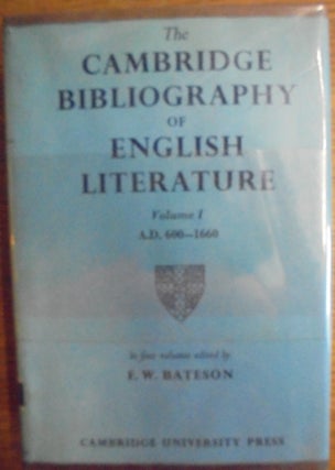 Item #157372 The Cambridge Bibliography of English Literature (5 Volumes). F. R. Bateson