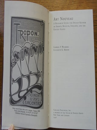 Art Nouveau: A Research Guide for Design Reform in France, Belgium, England, and the United States