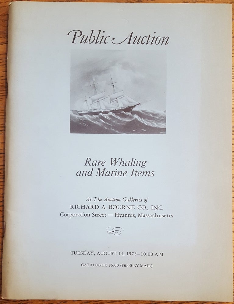 Item #157627 Public Auction, Rare Whaling and Marine Items Including Journal Log Books, Scrimshaw, Ship Models, Fine Paintings, Rare Books, Whaling Gear, nantucket Baskets, Ships' Gear, Navigational Instruments, Etc. From a Number of Private Collections and Estates
