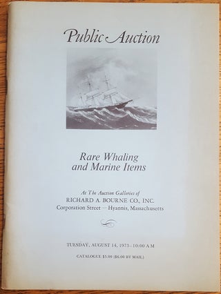 Item #157627 Public Auction, Rare Whaling and Marine Items Including Journal Log Books,...