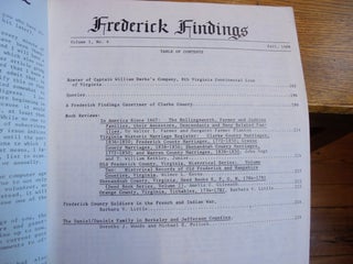 Frederick Findings, volume 1, no. 4, Fall 1988