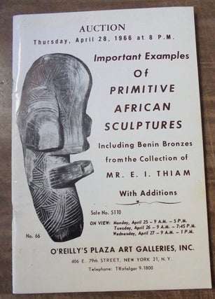 Item #157850 Important examples of primitive African sculptures. Edwin O'Reilly, William H