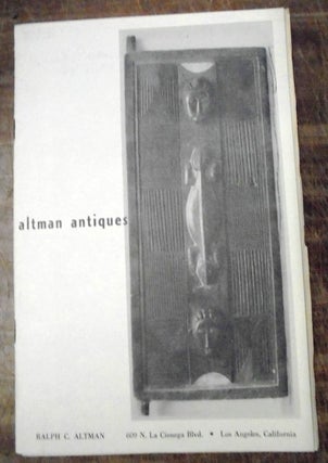 Altman Antiques: 3 catalogue of African art
