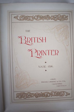 Item #158061 The British Printer, Vol. IX - 1896