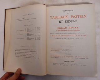Catalogue des Tableaux, Pastels, et Dessins par Edgar Degas et Provenant de son Atelier (Vols. 1,2,3,4) TOGETHER WITH Catalogue des Tableaux Modernes et Anciennes ...Collection Edgar Degas (March 26-27, 1918) TOGETHER WITH Catalogue des Eaux-Fortes Vernis-Mous, Aqua-Tintes, Lithographies et Monotypes par Edgar Degas et provenant de son atelier (Nov. 22+23, 1918)