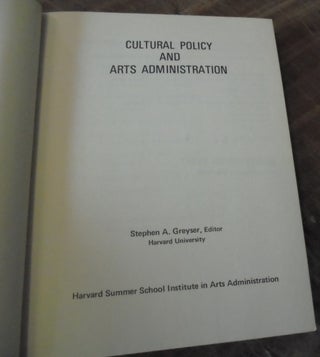 Cultural Policy and Arts Administration